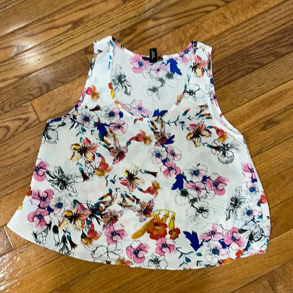 Aqua floral top